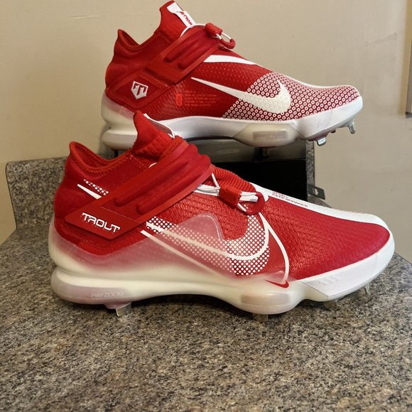 Nike Zoom Force Trout 7 Red/White‎ Metal Baseball Cleats CI3134-601 Mens Size 13 - Picture 4 of 8